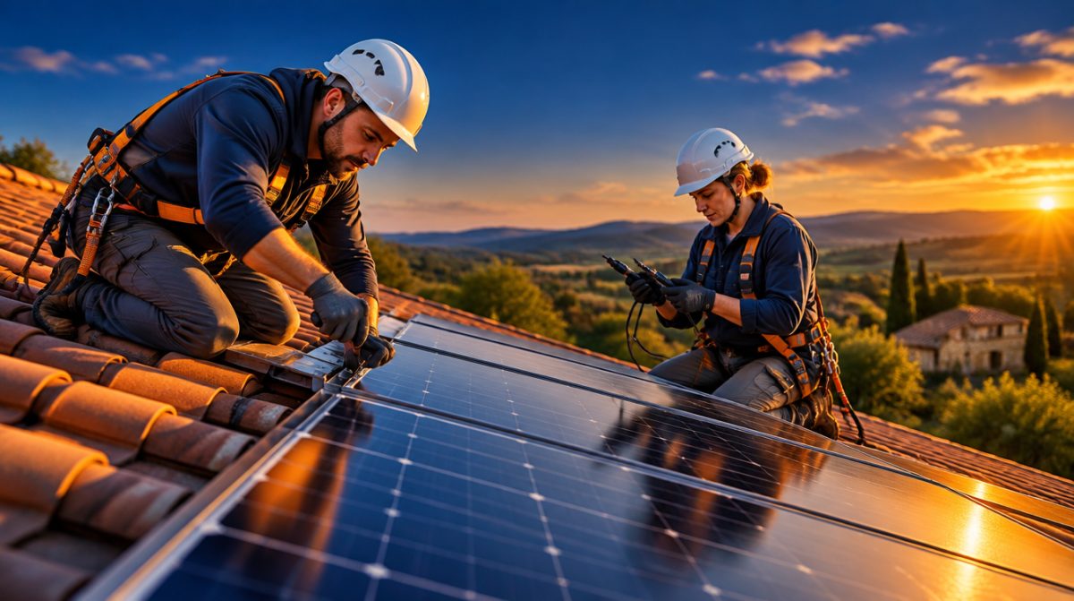 Panneaux photovoltaïques en toiture : couvreur et électricien, qui porte la décennale ?